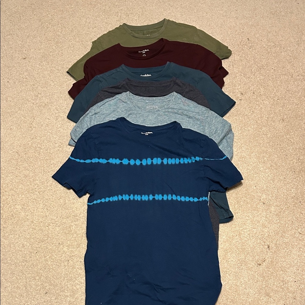 Men's Multi-Color T-Shirt Pack of Six Shirts